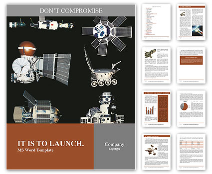 Orbiting satellites Word Template