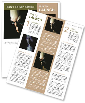 Alien UFO on a black background Newsletter Template