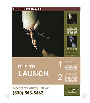 Alien UFO on a black background Poster Template