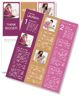 Young pregnant girl is tired Newsletter Template