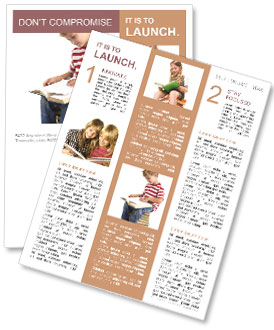 Child sitting on the books of knowledge Newsletter Template