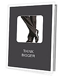 Elegant black shoes and pants on a white background Presentation Folder