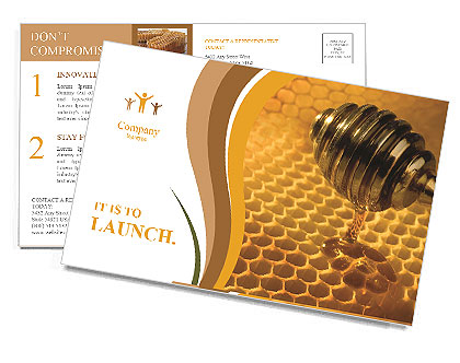 Cell filled with sweet honey Postcard Template