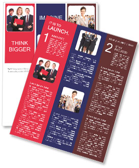 Female leader and her team Newsletter Template