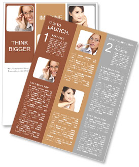 Attractive business woman Newsletter Template
