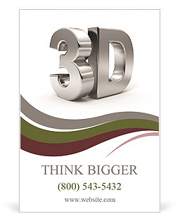 Metallic 3d word Ad Template