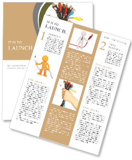 A lot of computer cables in hand Newsletter Template