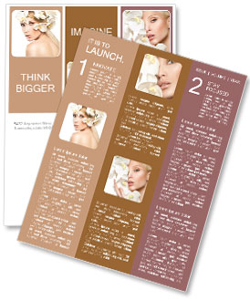 Belle fille avec des fleurs dans ses cheveux Newsletter