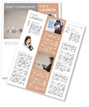 Young businessman working on a tablet Newsletter Template