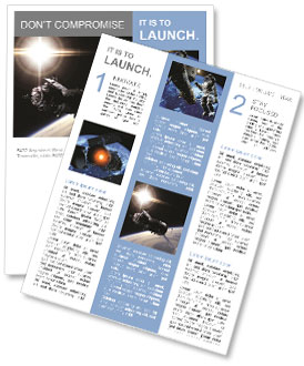Spaceship on the background of the earth satellite Newsletter Template