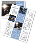 Spaceship on the background of the earth satellite Newsletter Template