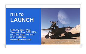 Space car of the future Business Card Template