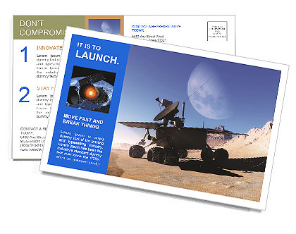 Space car of the future Postcard Template