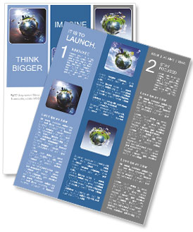 Earth with the different elements Newsletter Template