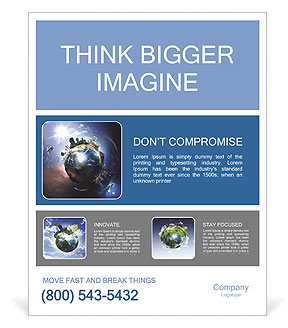 Earth with the different elements Poster Template