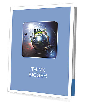 Earth with the different elements Presentation Folder