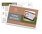 The hand turns the news on the tablet Postcard Template