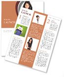 Beautiful girl with black hair Newsletter Template