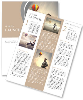 Man and balloon Newsletter Template