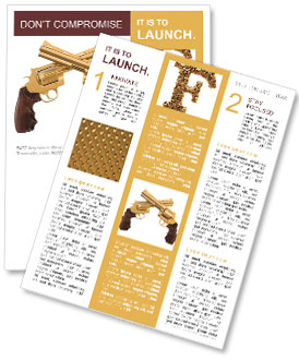 Two golden revolver Newsletter Template