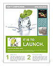 Melting ice cube and plant Flyer Template