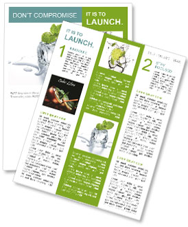 Melting ice cube and plant Newsletter Template