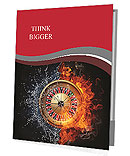 Symbolic roulette at the casino as excitement and calm water and fire Presentation Folder