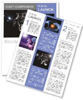 Astronaut performs work in space Newsletter Template