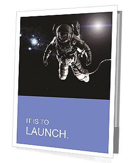 Astronaut performs work in space Presentation Folder