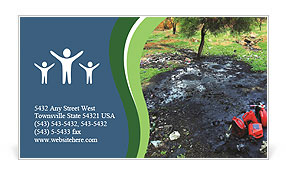 Environmental pollution petrochemical products Business Card Template