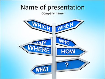 A pointer to the issues PowerPoint Template