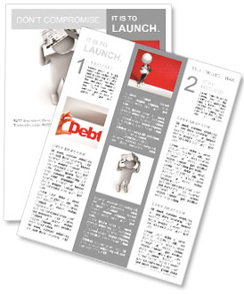 3d holding a newspaper on his head Newsletter Template