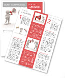 3d people listen to the megaphone Newsletter Template