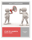 3d people listen to the megaphone Word Template
