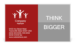 Completing the circle command 3d people Business Card Template