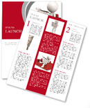 3D human sitting on a red couch Newsletter Template