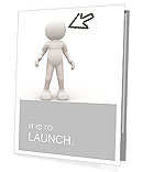 3d people on a blue background Presentation Folder