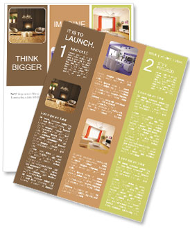 Modern design with fireplace Newsletter Template