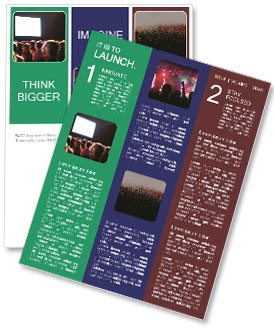 Dark Crowd Gathering Around Illuminated Screen For An Event Or Show. Newsletter Template