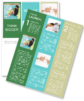 Beautiful Woman Enjoying Coffee And Reading In Bed Newsletter Template