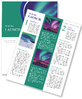 Aurora Borealis Dancing Over A Serene Lake At Night Newsletter Template