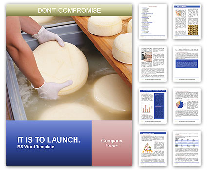 Machinery For Processing Freshly Fermented Cheese In The Production Line Word Template