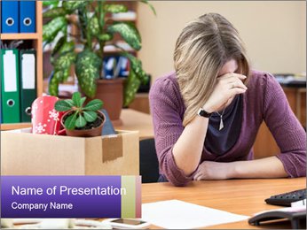 Crying Employee After Being Fired From Work Due To Dissatisfaction PowerPoint Template