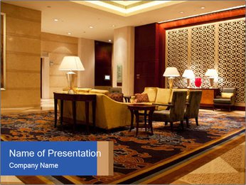Opulent Reception Area Design For 5-Star Hotels PowerPoint Template
