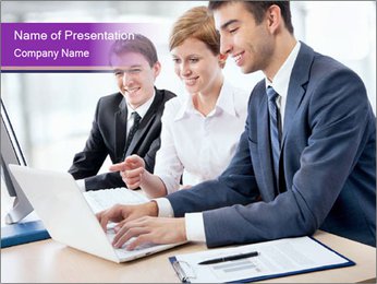 Teamwork in the Office PowerPoint Template