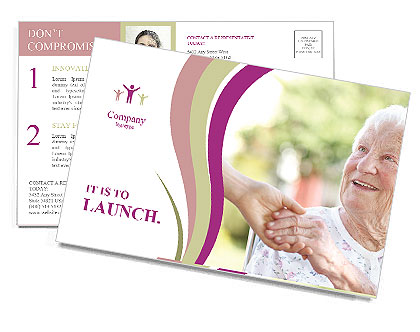A helping hand for seniors Postcard Template