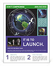 Background Of Satellites Orbiting Earth Flyer Template