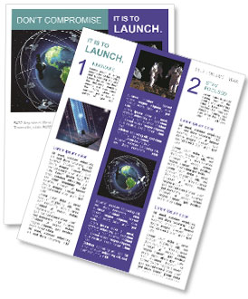 Background Of Satellites Orbiting Earth Newsletter Template