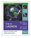 Background Of Satellites Orbiting Earth Poster Template