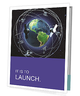 Background Of Satellites Orbiting Earth Presentation Folder